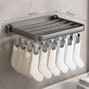 Folding Drying Rack Multi-clip Wall Hanging Multi-functional Drying Socks Artifact Household Balcony Windproof Underwear Underwear Socks Clip