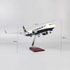 737-8 B737 Model Airplane Ryanair Ireland Airlines with Landing Gear Wheels Lights Resin 47CM Aircraft Model Collectible