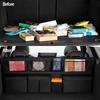 Large Capacity Car Trunk Bag Mesh Solid Color Backseat Storage Bag Car Interior Storage Bag Auto Organizer Accessories For Most
