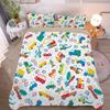 Cartoon Car bedding set Truck Excavator Duvet Cover Set Large Colorful Car Bedding for Toddlers Kids Teens King Size Quilt Cover