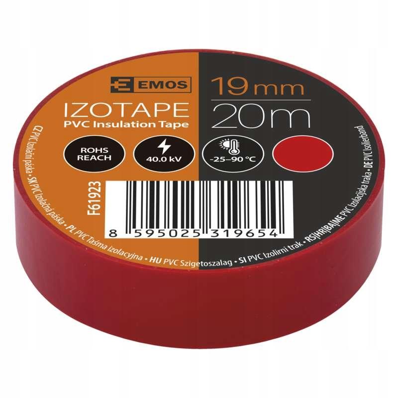 PVC cable insulation tape 20m 19mm red