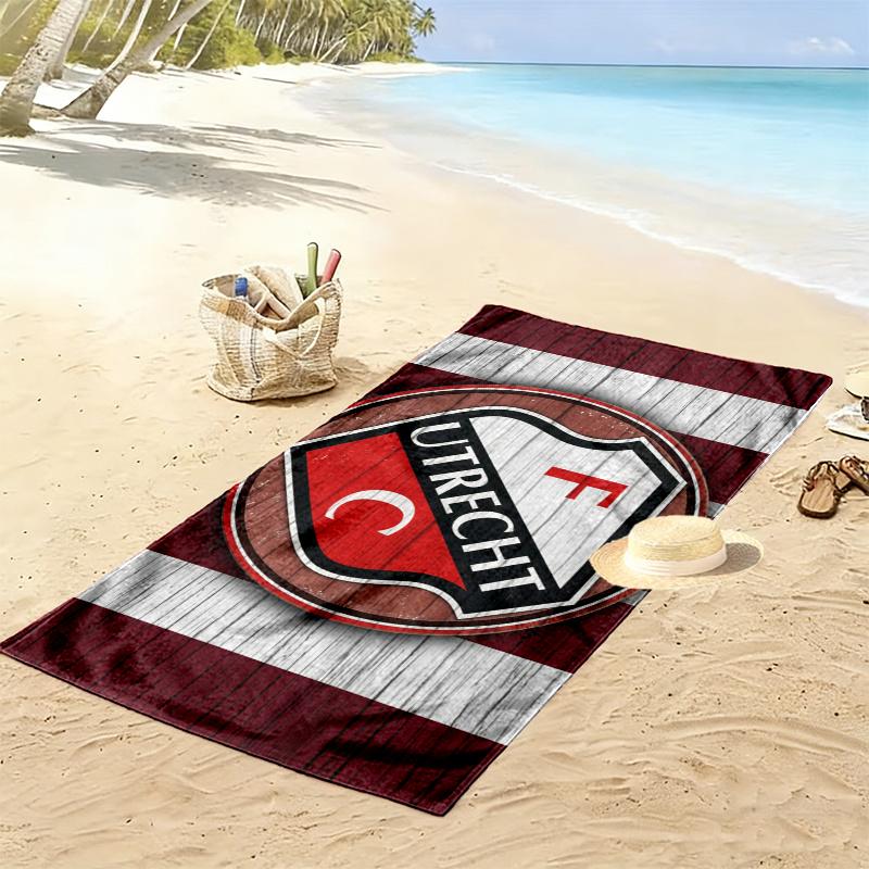 FC Utrecht Print Beach Towel, Large Soft Quick Dry Towel for Beach Camping Swimming