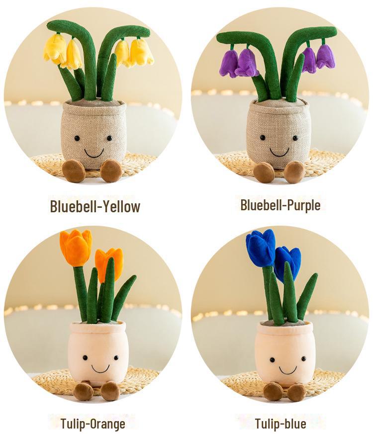 Creative Home Decor: Simulated Plants, Tulips, Succulents, Plush Dolls, Potted Flowers, Ornaments