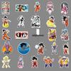 50 Japanese Anime Dragon Ball Cartoon PVC Stickers for Skateboards, Water Cups, and Luggage