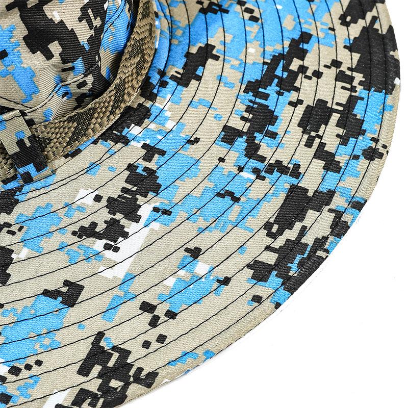 Summer Army Fan Camouflage Fishing Hat Outdoor Sun Protection Sun Protection Mountaineering Hat Big Brim UV Fisherman's Hat