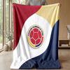 Colombia Football Printed Flannel Blanket Skin Friendly Warm Decorative Throw for Indoor Couch Bed Daily Use