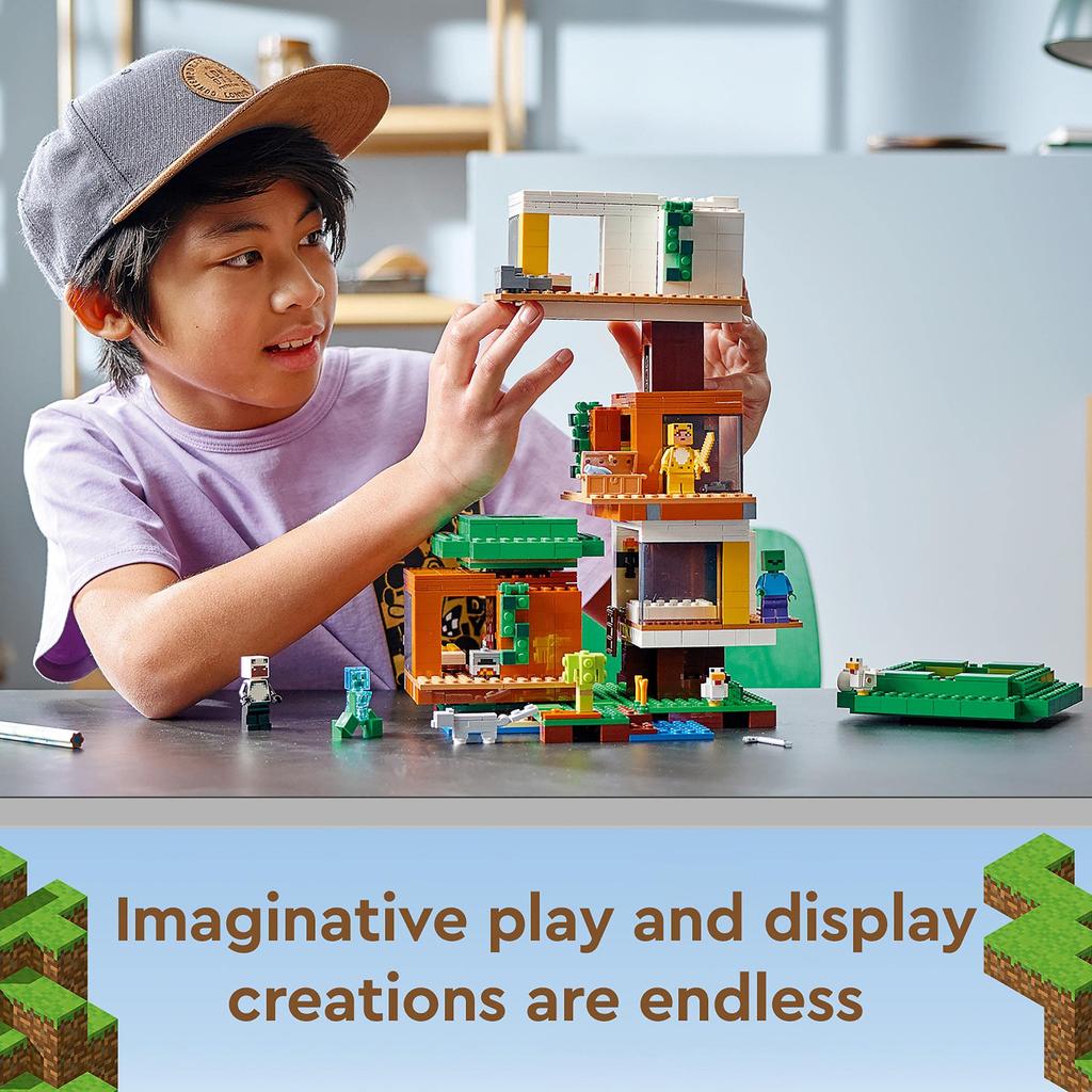 LEGO Minecraft Tree House 21174 Toy Block Video Game House Home Boys Girls 9 Years Old and Up