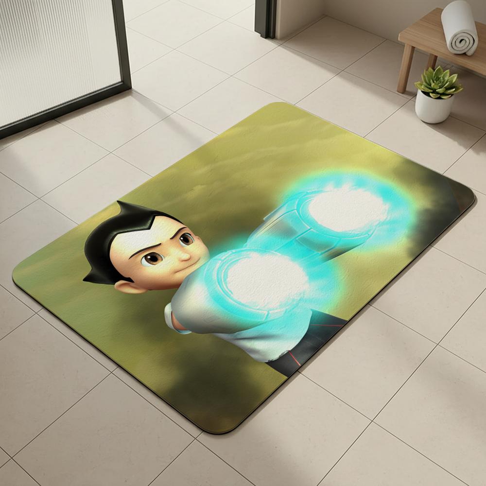 Anime A-Astro B-Boy Floor Mat Diatomite Bath Mat, Quick Dry, Absorbent, Multi-Scene Mat 40cm x 60cm