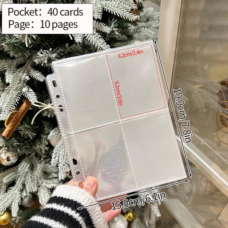 10pcs Binder Photocards Binder A5 Inner Page Book Binding Machine Idol Picture Collect Book Kpop Postcard Binder Protector