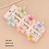 3Pcs/Set Sweet Flower Colroful Gradient Hair Claws Ponytail Cip Clamp Barrettes Hairpins For Women Girl Beach Hair Accessories
