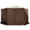 Pop-up Camping Gazebo Camping Canopy Shelter 6 Sided 12' x 12' Sun Shade