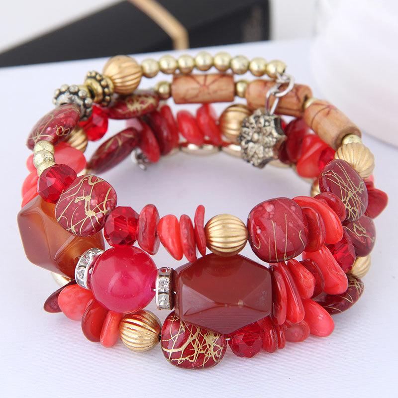 Bohemian Bangle Vintage Turquoises Beads Chain Bracelet for Women Jewelry Gift