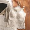 Transparent Lace Corset Fishbone Crop Tops Fashion Lace Camisole  Travel