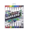 Dual Tip Art Markers Set 8 Count Chisel Fine Tips Drawing Coloring Scrapbooking Crafting Adult Use Vibrant Assorted Colors
