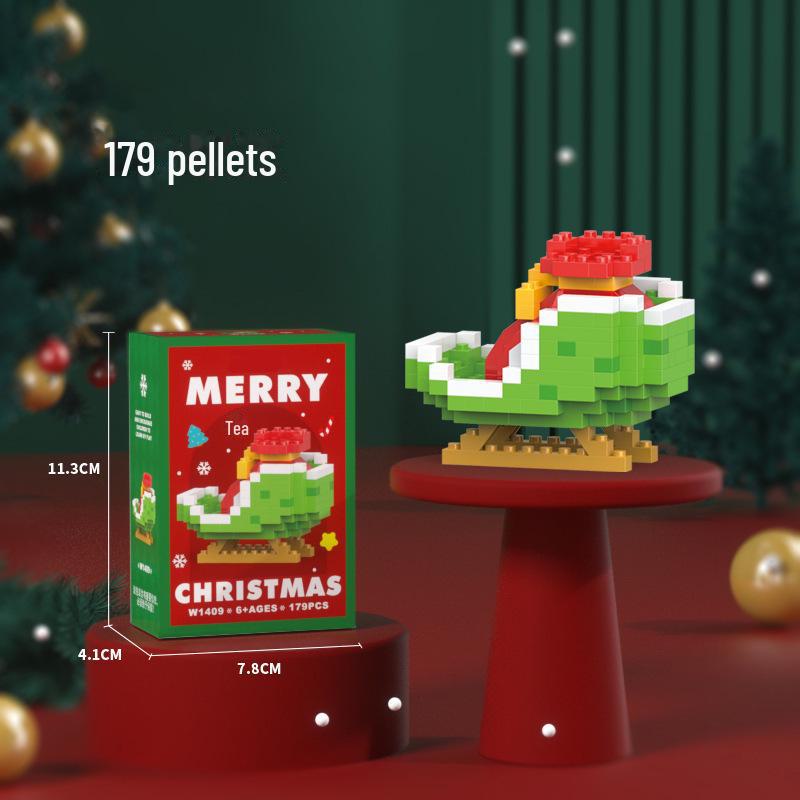 Christmas Photo Frame: Kompatybilny z Lego, Zawiera choinkę, Świętego Mikołaja, łosia - Zestaw klocków do składania