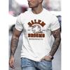 European Sizes Witch Print Men's Short Sleeve T-shirts, Comfy Casual Breathable Tops For Men's Fitness Training, Jogging, Outdoor Activities