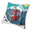 Les Arc Ski Resort Pillowcase Polyester Linen Velvet Creative Zip Decor Pillow Case Bed Cushion Cover