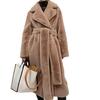 Winter Imitation Rabbit Fur Coat Women'S Extended Belt Belt Imitation Fur Coat Thickened Warm Plush Coat