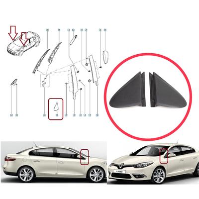 ESP1133 Side View Mirror Triangle Fender Corner Trim Cover Set for Renault Megane MK3 Fluence 638750012R 638740012R