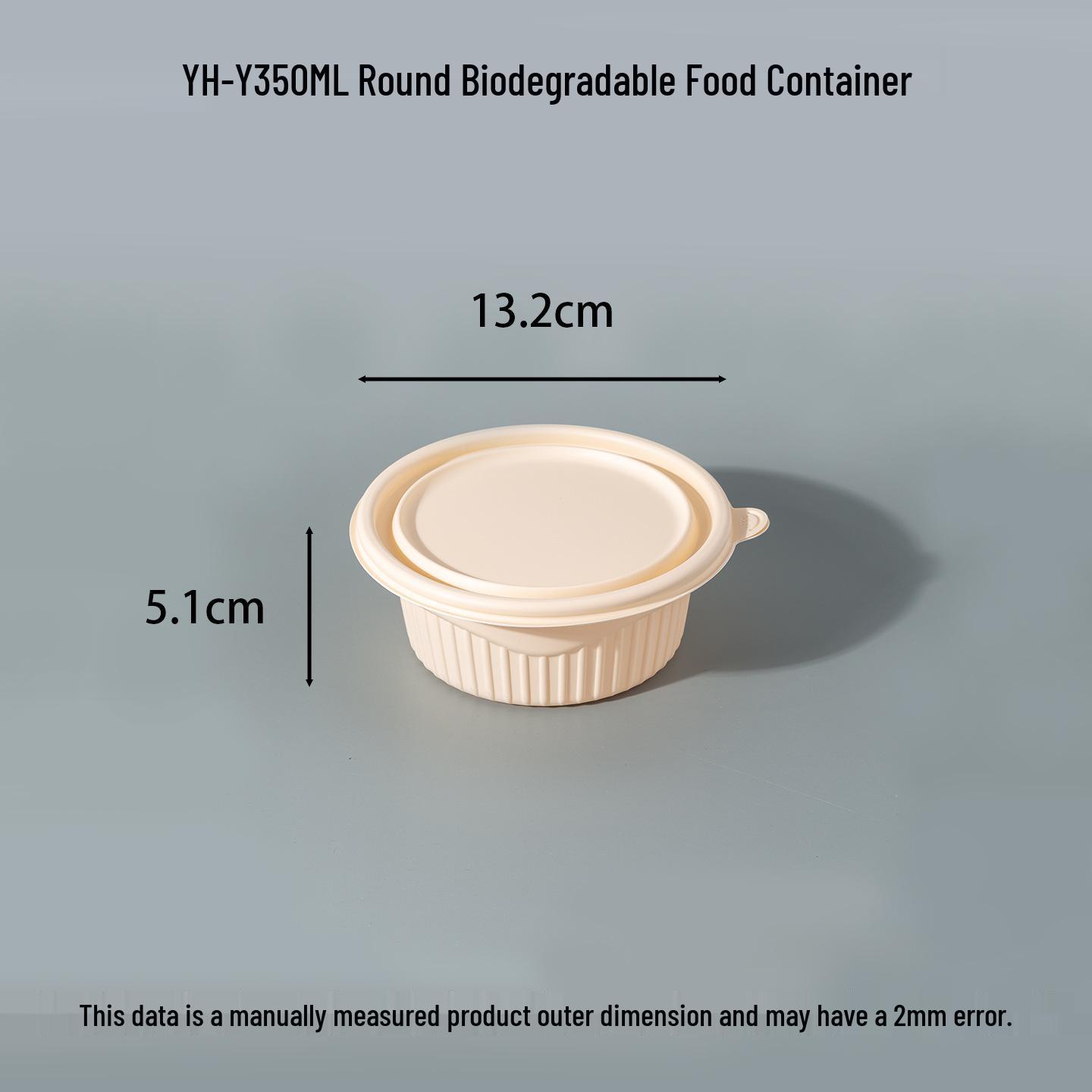Eco-friendly Biodegradable Corn Starch Bento Box for Pickled Fish Rice Bowl Takeaway