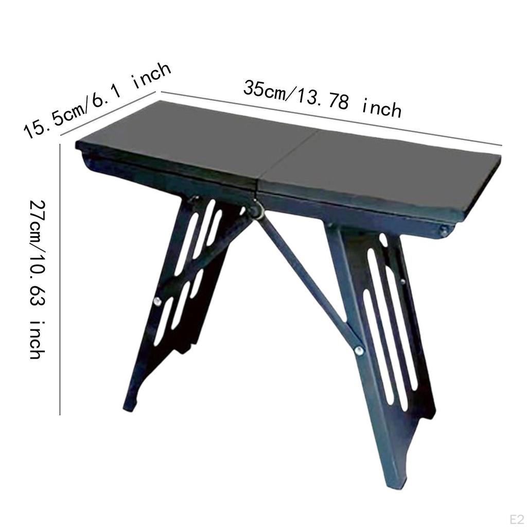 Camp Stool Camping Lightweight Footrest Carbon Steel Frame Small Foldable Chair Folding