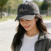 Borduur Baseballpet Dames Gewassen Katoen Snapback Vizierpet Dames Dame Buiten Gebruik Zonbescherming Pet Mode Letterprints
