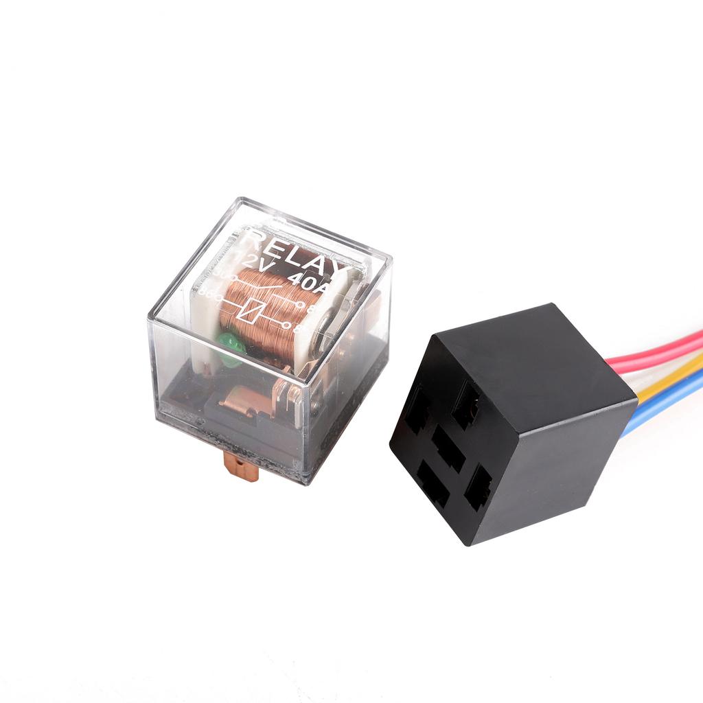 Horn Button 12V Air Horn Harness Relay Kit 40A 4 Pins for Car Truck Train Boat SUV Bus Lorry