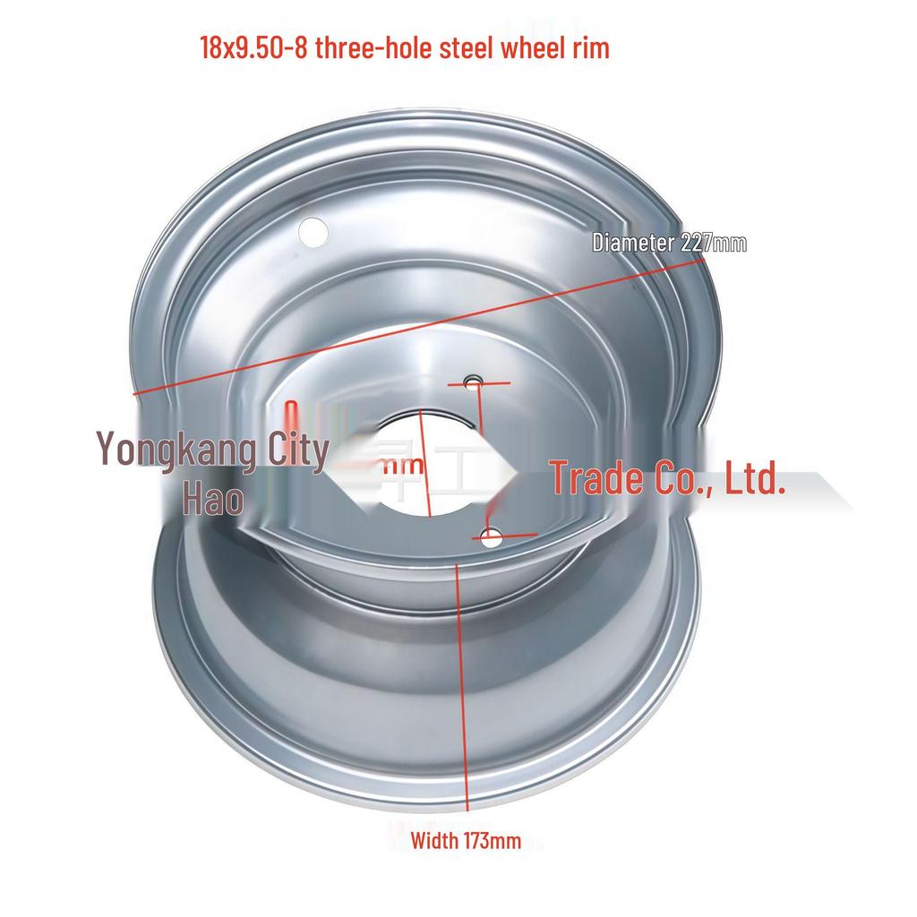 8" Steel Wheel ATV Beach Car: Four-Wheel Motorcycle with 8" Front (19X7-8) and Rear (18X9.50-8) Karting Iron Wheel Hub