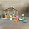 Christmas Nativity Manger Scene Resin Figurine Rustic Carved Wood Table Centerpiece Home Mantel Decor For Families Holiday Gift