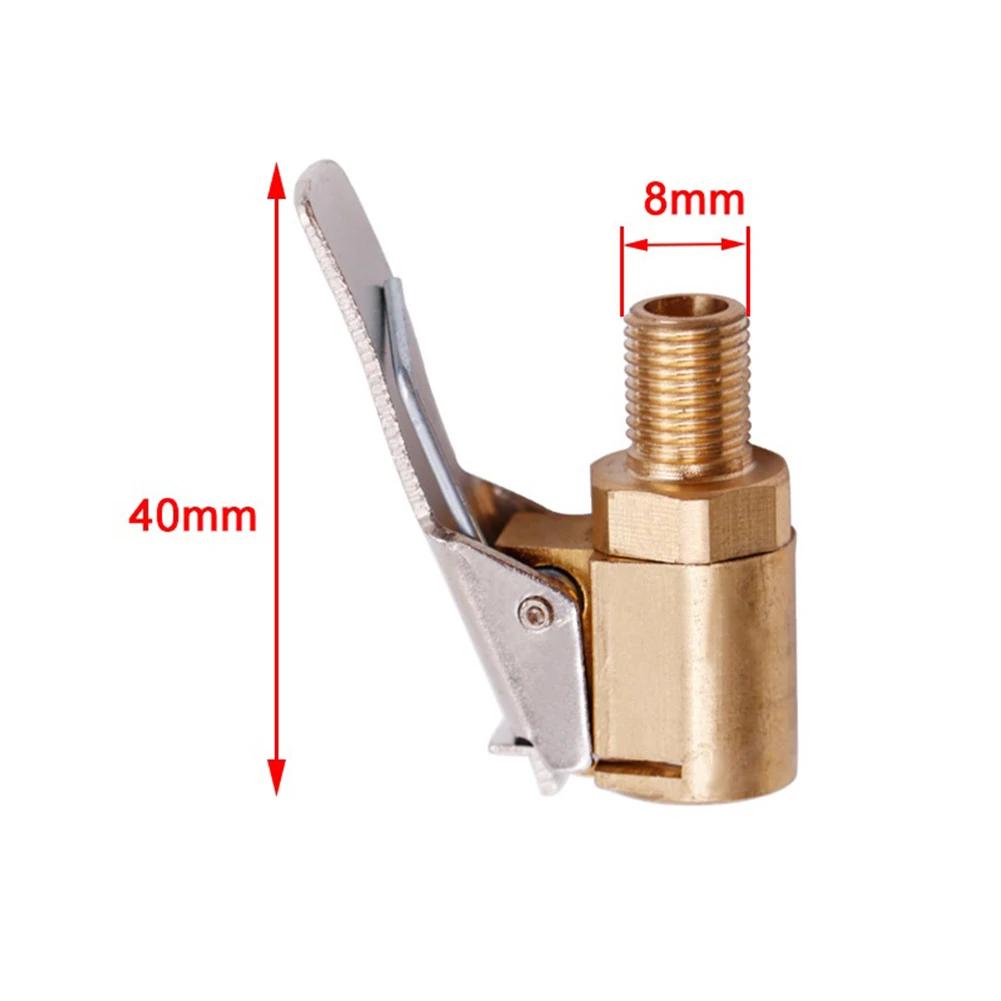 Inflator Pump Valve Connector Deflated Clip-on Adapter Brass Tyre Wheel Tire Air Chuck Tyre Wheel Valve Inflatable Pump Nozzle