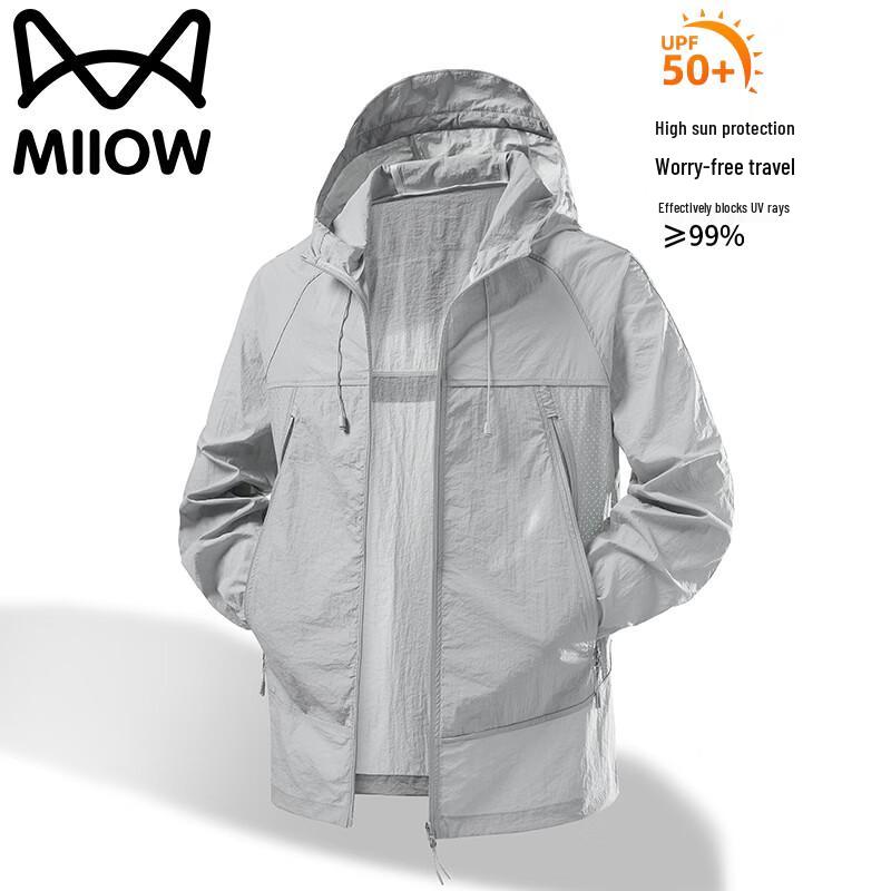 MiiOW Men s Lightweight Ice Silk Sun Protection Hoodie L