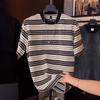 Striped Short Sleeve Men'S T-Shirt Crew Neck Light Luxury Versatile Half Sleeve Men'S Trend Fashion Loose Casual T-Shirt