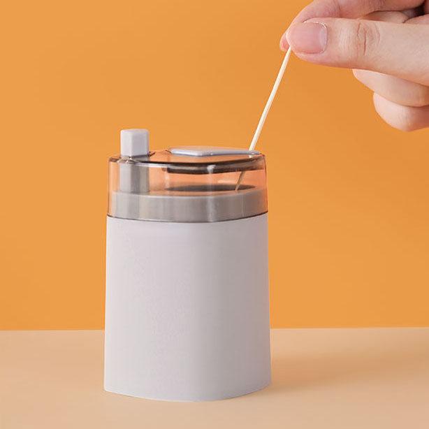 

Коробка для зубочисток, пресс-тип, картридж для зубочисток, креативная автоматическая всплывающая коробка для зубочисток в скандинавском стиле, ресторан, домашняя полноценная коробка для зубочисток 5.5*8.3cm серый