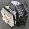 High-end Aluminum Frame Suitcase with Universal Wheels, Business Carry-on, Student Luggage, and Combination Lock Leather Case.