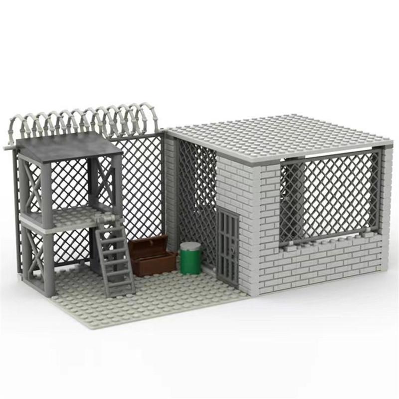 WK2 Armee Militärbasis Modellbausätze Jungen Spielzeug Geschenke Armeezubehör Militärische Konstruktion Bausteine Sets