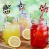 Fun Party Straw 5Pcs Colorful Soccer Spiral Straws, Reusable Drinking Straws for Eco-friendly Birthday Party, Football Theme Celebration Beverage