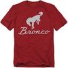 Unisex Shirt Cotton Oversize Large Size Ford Bronco Chrome Bronco Logo Licensed Adult T-Shirt