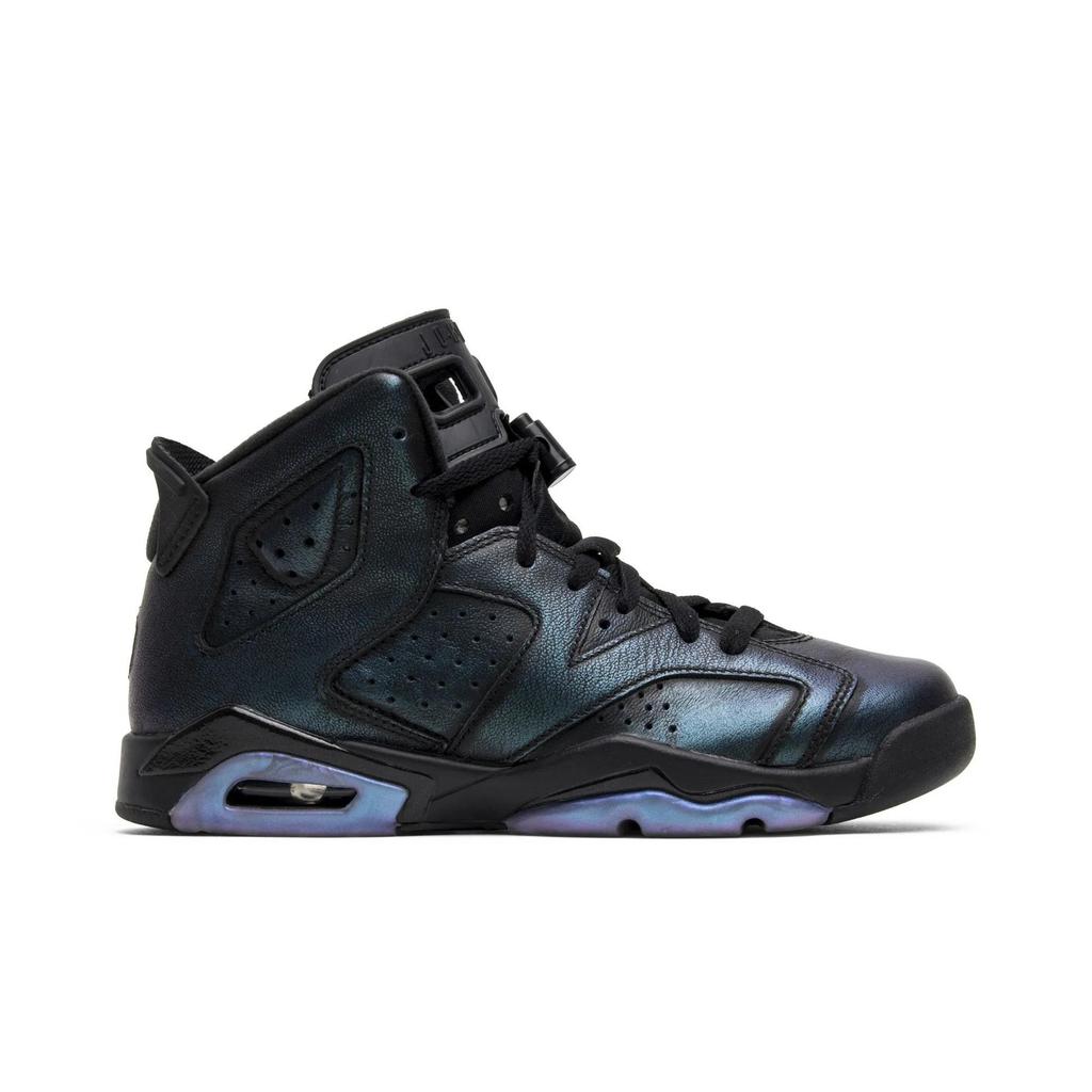 Air Jordan 6 Retro BG 'All Star - Chameleon' (Unisex) Black / Black-White Kids' Basketball Shoes 907960 015