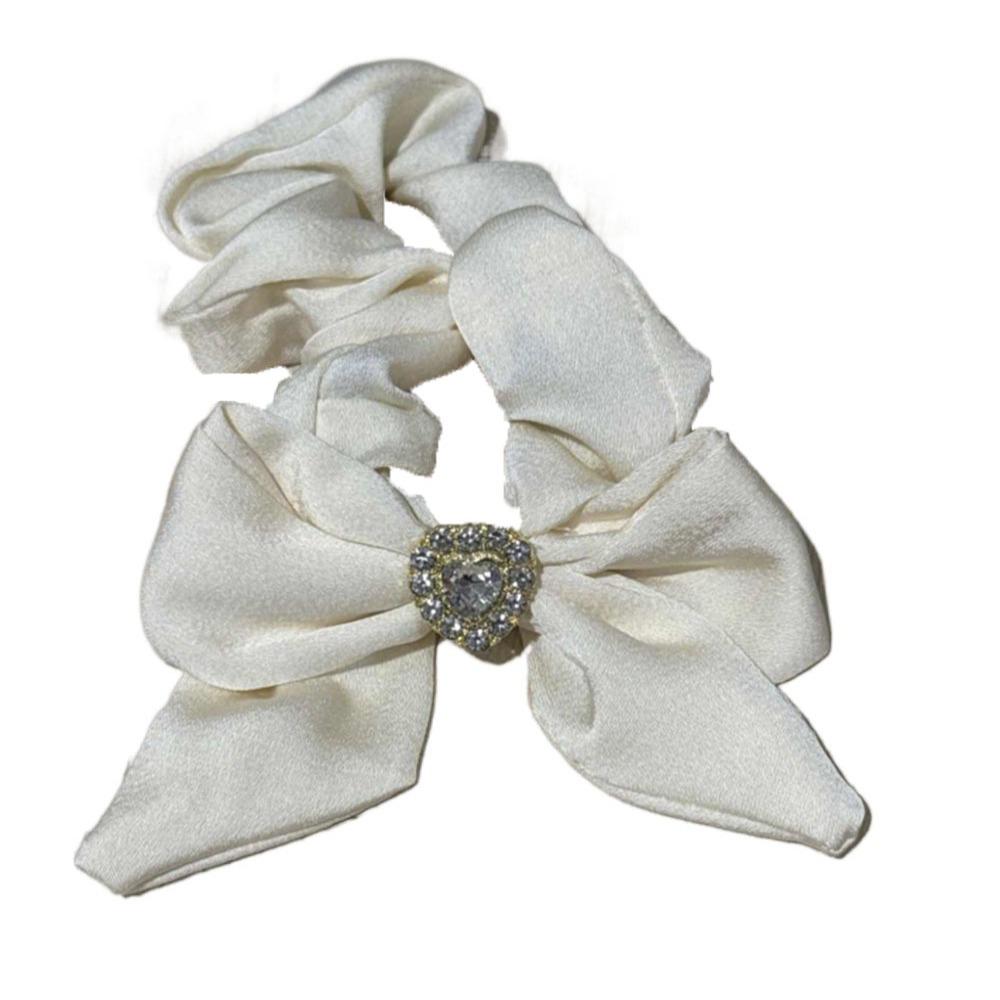 

Rhinestones Bowtie Hair Rope Lolita Elastic Hair Bands Simple Bowtie Hair Scrunchies Ladies