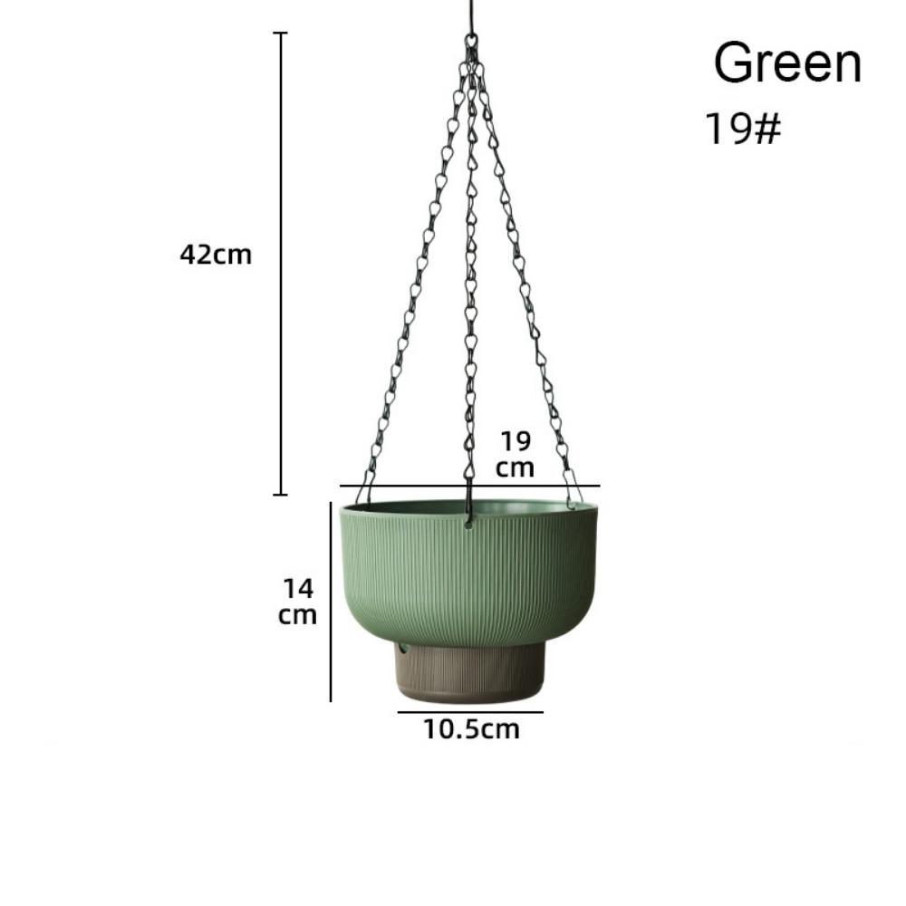Self Watering Hanging Flower Pots Detachable Base White Green Grey Hanger Plant Basket Thickened Drainage Plant Flowerpot