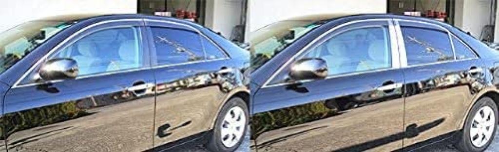 BRIGHTZ Stainless Steel Pillar Panels for Toyota Camry with Visor Attachment Ultra-Mirror ACV40/ACV45 (6-Piece Set) [PIL-SIL-159]