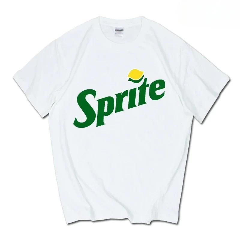 Sommer Neu Trendige Marke INS Pepsi Cola Gemeinsames T-Shirt Sprite Coca-Cola Herren und Damen Locker Übergröße Baumwolle Paare Kurzarm