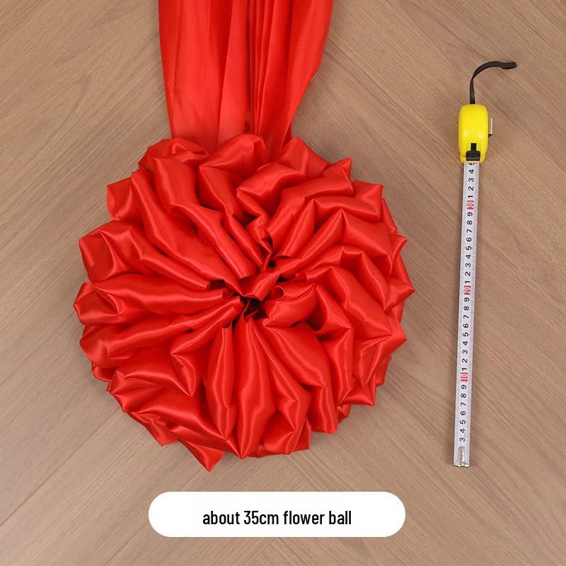 Große rote Seidenhortensienkugel für Hochzeiten, Banddurchschneidungen und Einweihungsfeiern