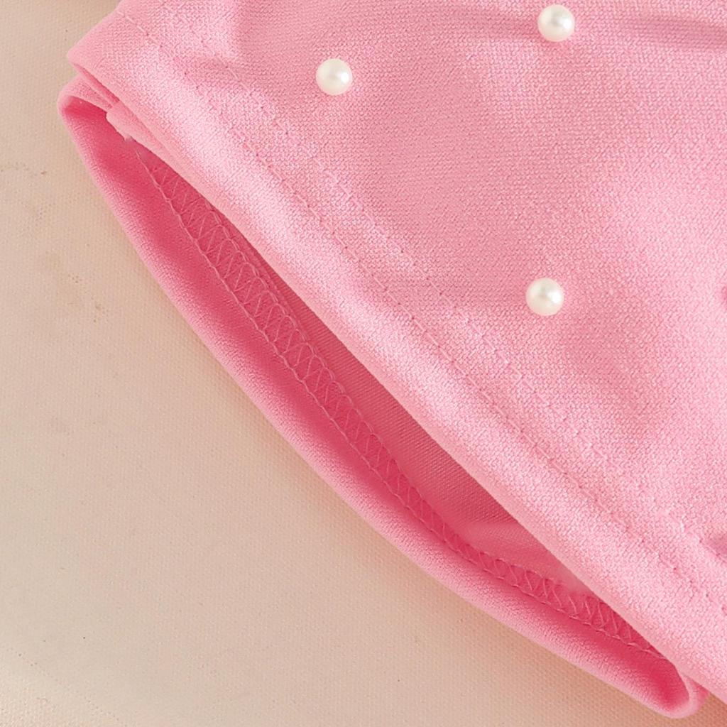 2026 Summer Baby Girl Ribbed Short Sleeve Top, Rhinestone Shorts Skirt & Beret Set (0-3 Years) - Trendy & Sweet