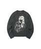 NICEGHOSTCLUB Doll And The Girl Waffle L/S Tee_Charcoal(Ng2Esut550A)