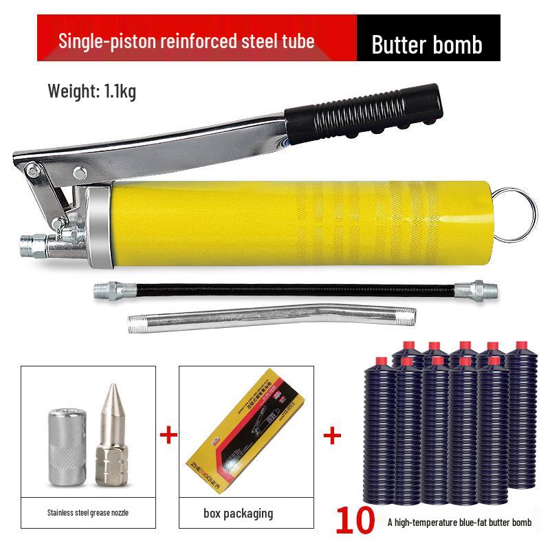 High-Pressure Dual Rod Grease Gun for Forklift & Excavator