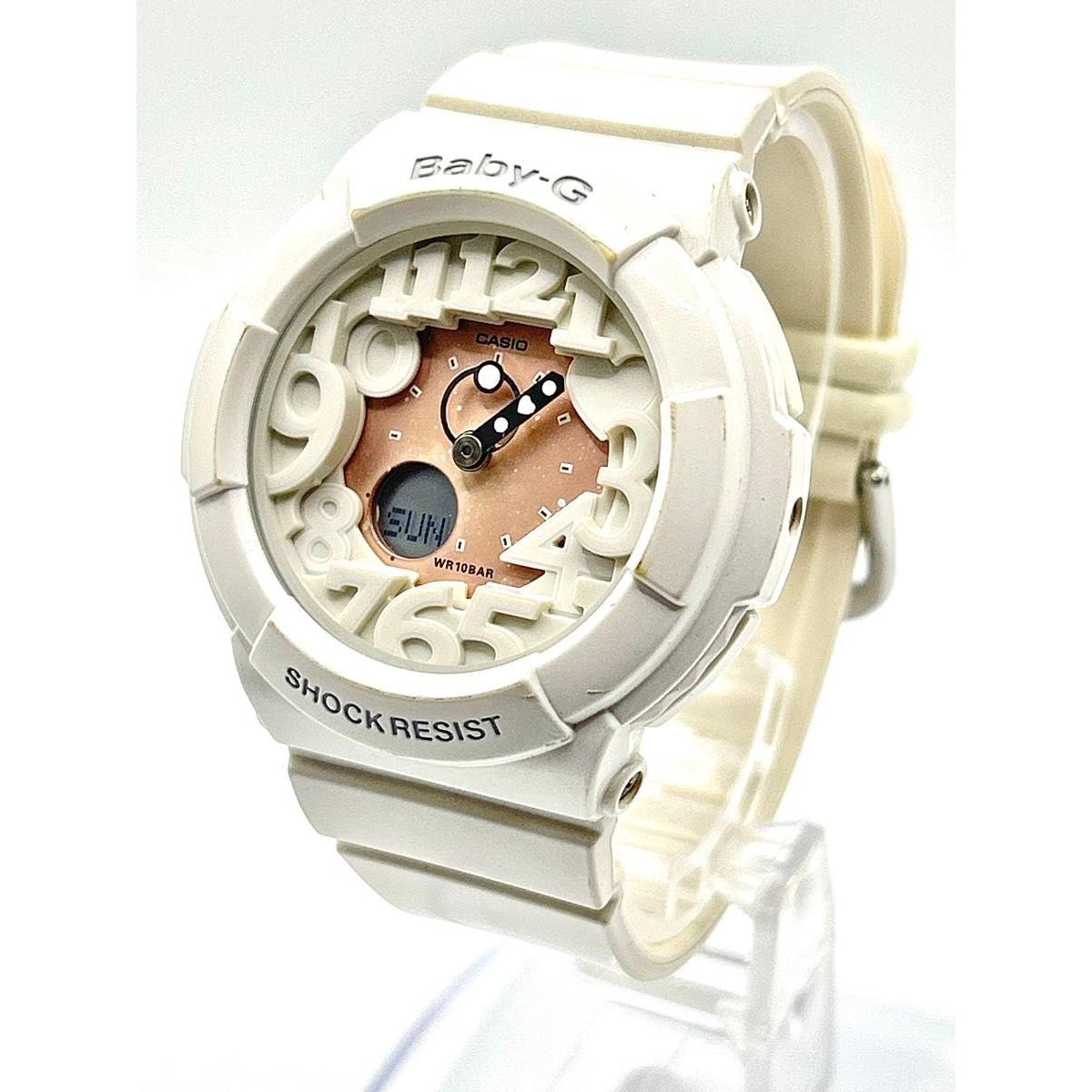 CASIO Baby-G BGA-131 Ladies Watch Baby G Quartz White Pink Watch Casio Watch