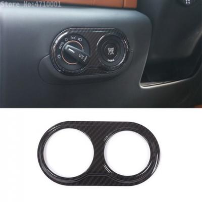 ABS Carbon Fiber Headlight Switch Button Cover Trim For Maserati Levante 16-19