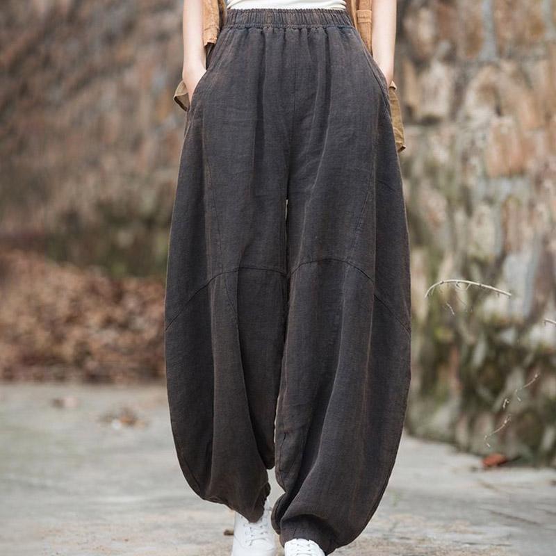 Pants for Women Elastic High Waist Long Trousers Plus Size Thickened Stretchy Versatile Casual Bell-bottom Pants