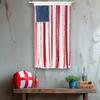 4th of July Rag American Flag Banner Patriotic Memorial Day Hanging Decoration for Independence Day Indoor Outdoor Decor